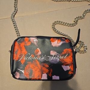 Victoria's Secret Black and Red Crossbody Bag